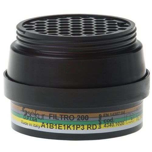 200 EF+VS A1 P1, gas e vapori organici  polveri, fumi,