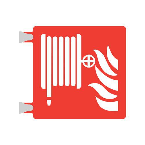 Cartello plexi 3D - lancia antincendio - bifacciale,