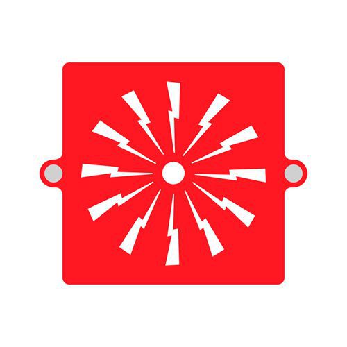 Cartello plexi 3D - allarme antincendio - monofacciale,