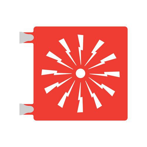 Cartello plexi 3D - allarme antincendio - bifacciale,