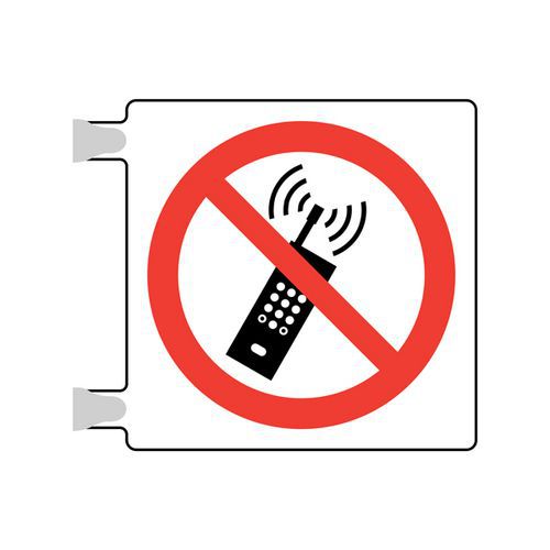 Cartello plexi3D divieto -vietato uso cellulare bifacciale,