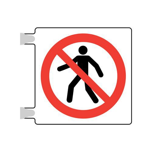 Cartello plexi3D divieto - divieto di passaggio - bifacciale,