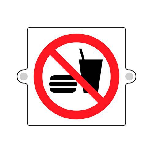 Cartello plexi 3D divieto - introduzione cibo - monofacciale,