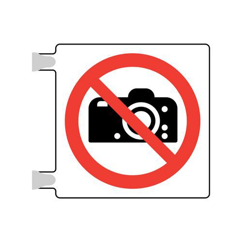 Cartello plexi 3D divieto - divieto foto - bifacciale,