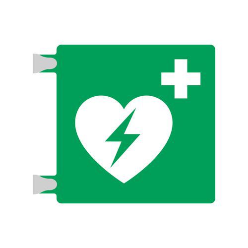 Cartello plexi 3D emergenza - DAE - bifacciale,