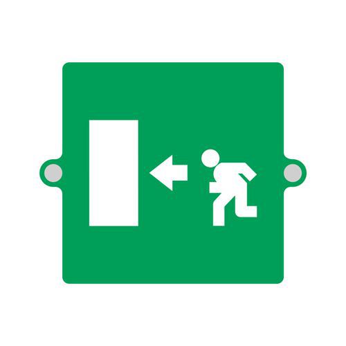 Plexi 3D emergenza -uscita emergenza sinistra -monofacciale,