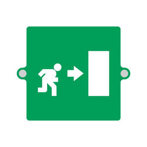 Plexi 3D emergenza -uscita emergenza destra-monofacciale,