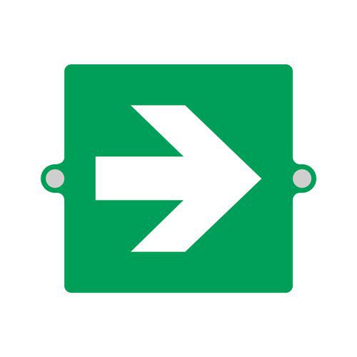 Cartello plexi 3D emergenza - freccia - monofacciale,