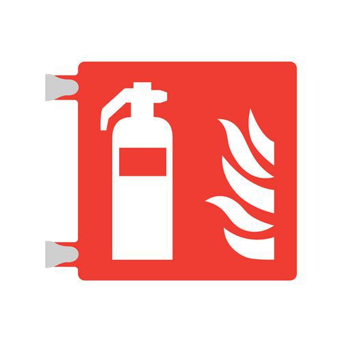 Cartello plexi 3D antincendio - estintore - bifacciale,