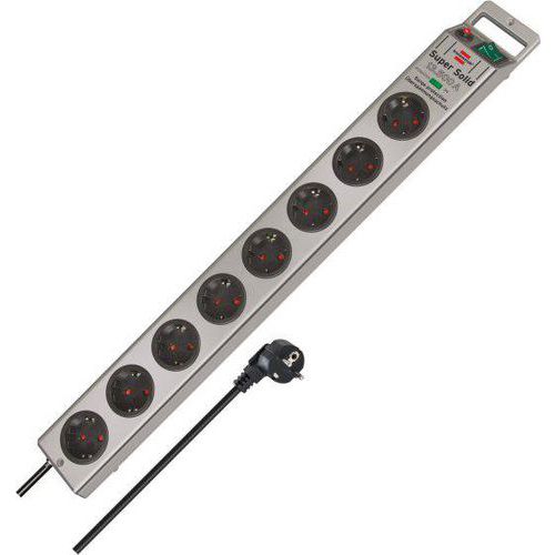 Brennenstuhl Argento Ciabatta Multipresa, Super Solido (8X, Cee 7/3, 2.50 M) - Immagine 3