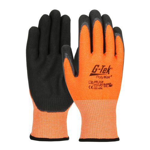 Guanti anti-taglio G-TEK® POLYKOR® Hi-Vis nitrile - T8,