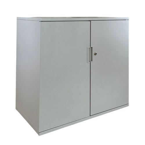 Armadietto ricondizionato basso a 2 ante-Grigio,