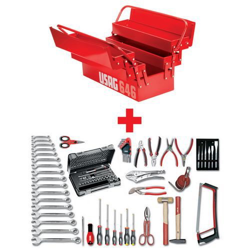 Cassetta 646/5V con assortimento base 496 A2 (74 pz),