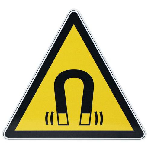 Cartello di pericolo-Campo magnetico-Alluminio-200mm,