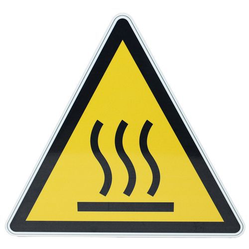 Cartello di pericolo-Superficie calda-Alluminio-100mm,