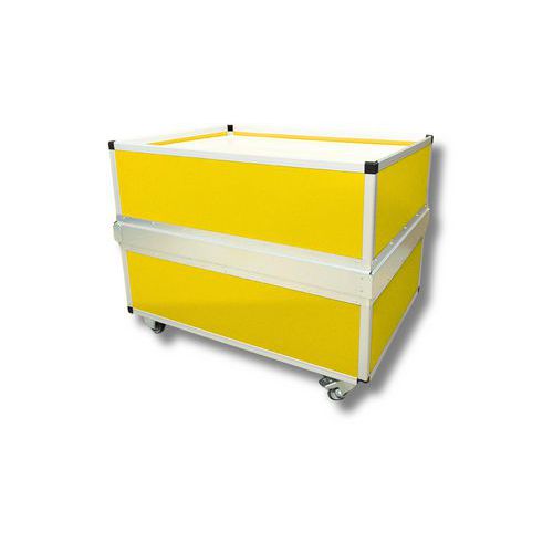 Carrello a livello costante poliprop 1050x750mm-100kg-Giallo,