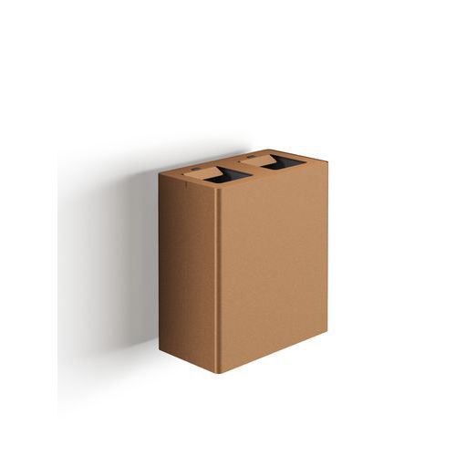 Cestino murale a due scomparti - 40 L corten,