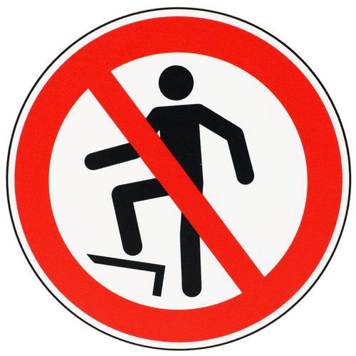 Cartello Vietato calpestare la superficie - PVC - 10cm,