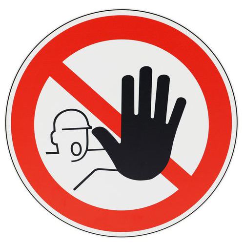 Cartello Accesso vietato ai non autorizzati-PVC-20cm,