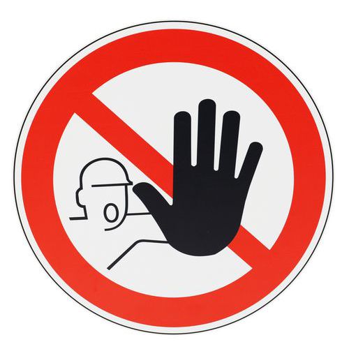 Cartello Accesso vietato ai non autorizzati-PVC-30cm,