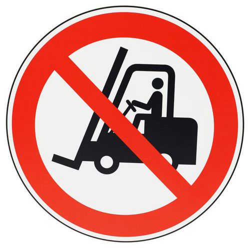 Cartello Vietato accesso ai veicoli industriali-PVC-30cm,