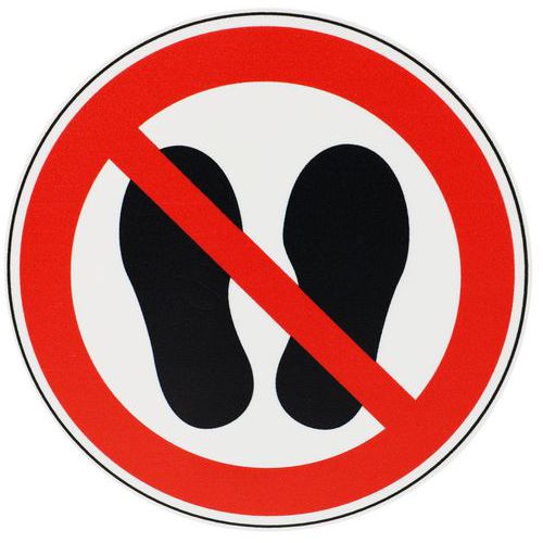 Cartello Divieto di attraversamento/sosta-PVC-10cm,