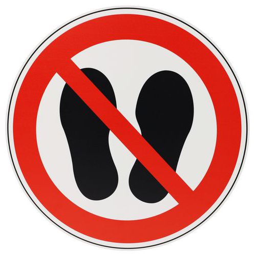 Cartello Divieto di attraversamento/sosta-PVC-20cm,