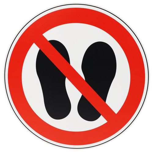 Cartello Divieto di attraversamento/sosta-PVC-30cm,