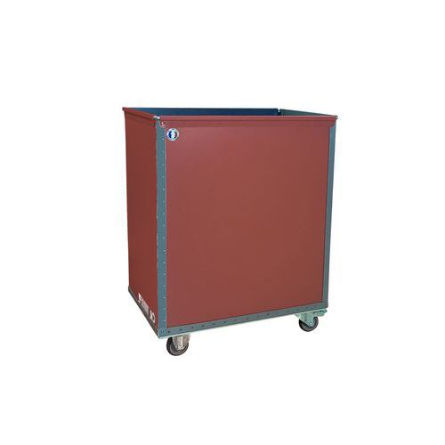 Carrello a livello costante poliprop 650x450mm-50kg-Bordeaux,