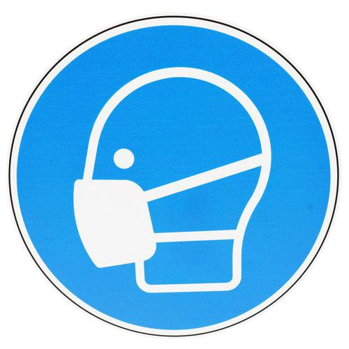 Cartello Mascherina obbligatoria-PVC-100mm,