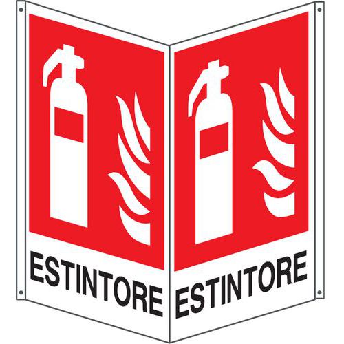 Bifacciale antincendio verticaleestintore 120x145,