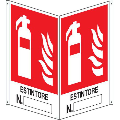 Bifacciale antincendio vert estintore n° compilabile 250x310,