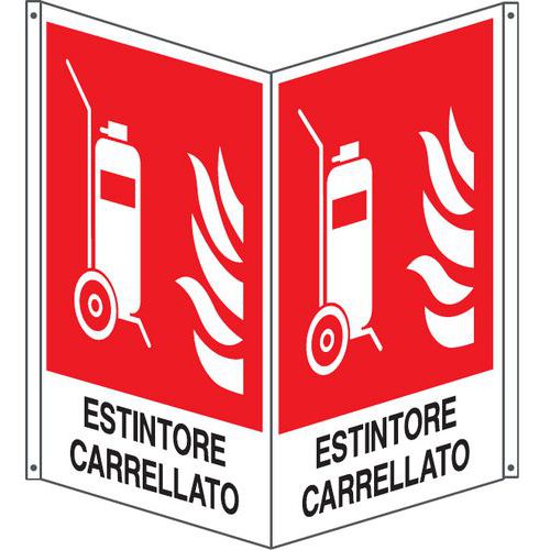 Bifacciale antincendio verticale estintore carrellato250x310,