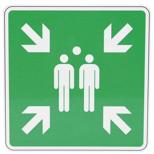 Cartello Punto di raccolta dopo evacuazione- PVC 120mm,