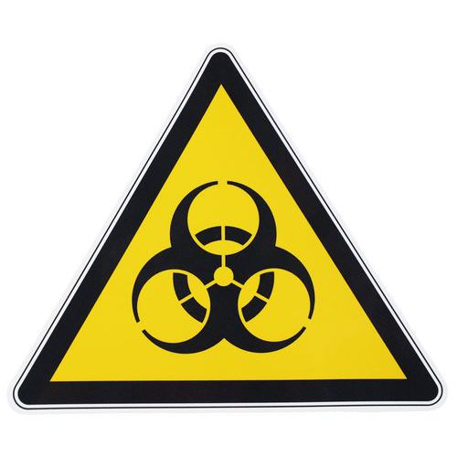 Cartello di pericolo-Rischio biologico-Adesivo-100mm,