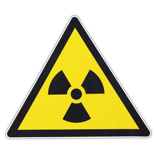 Cartello di pericolo-Sostanze radioattive-Adesivo-200mm,