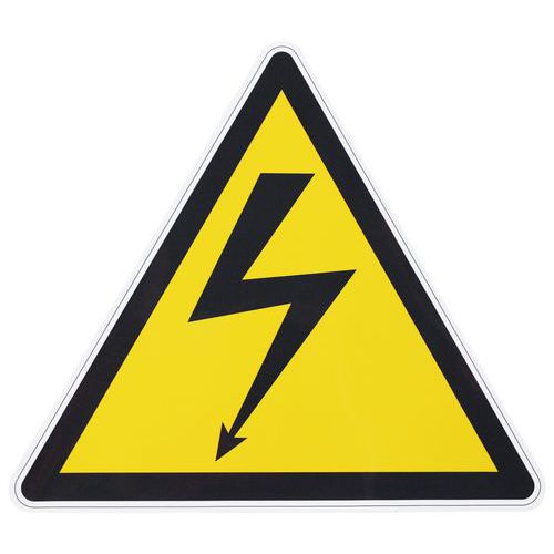 Cartello di pericolo-Tensione elettrica-Adesivo-300mm,