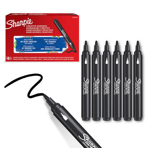Pennarello vernice acrilica Sharpie punta a ogiva - Nero,