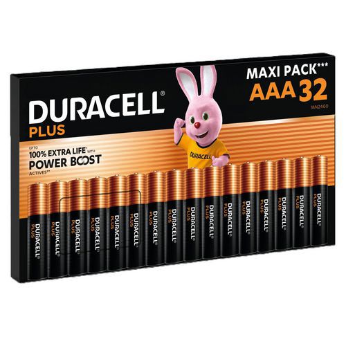 Pila alcalina AAA Plus Maxi Pack - Lotto da 32 - Duracell,