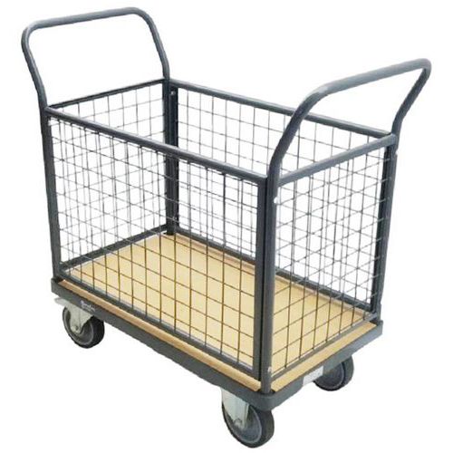 Carrello 4 sponde a griglia 996x513 mm - 400 kg,