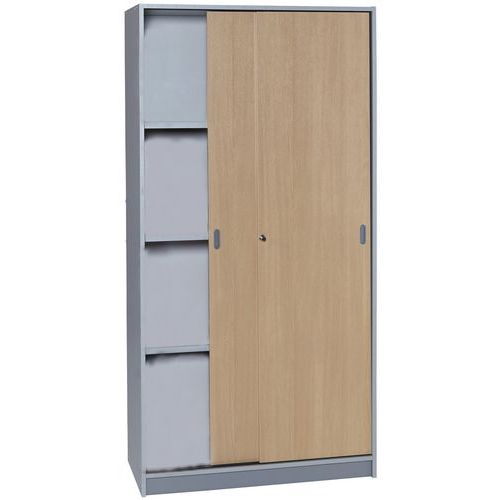 Armadio da ufficio con porte scorrevoli in alluminio Altezza 180 cm 9534,
