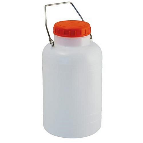 Bottiglione 10L in HDPE alimentare - maniglione metallico,