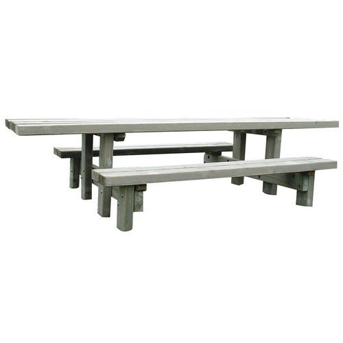 Tavolo con panche rustico 3 m - Per disabili,