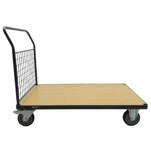 Carrello con sponde a griglia 1286x813mm-500kg-Ruote TPR,