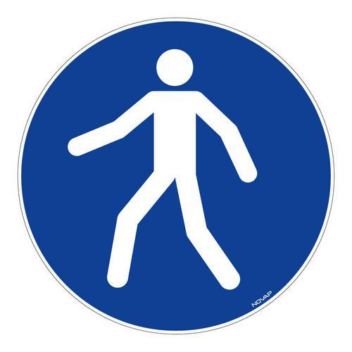 Pittogramma a terra-Vietato ai pedoni-300mm-Novap,