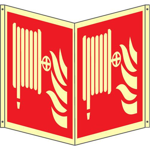 Bifacciale antincendio quadrato Luminescente - naspo250x250,