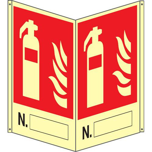 Bifacciale verticale Luminescente - n°estintore comp 250x310,
