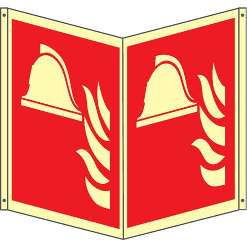 Bifacciale quadrato Luminescente - attrezzature antincendio,