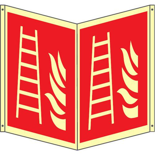 Bifacciale quadrato Luminescente - scala antincendio,