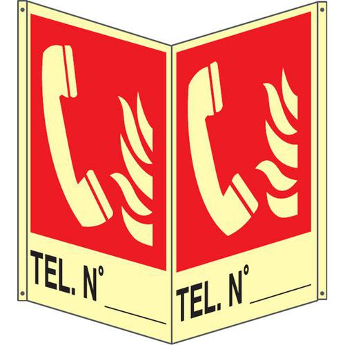 Bifacciale verticale Luminescente - telefono n° compilabile,